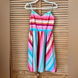 Colorful Striped A Line Summer Dress